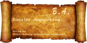 Baszler Augusztina névjegykártya